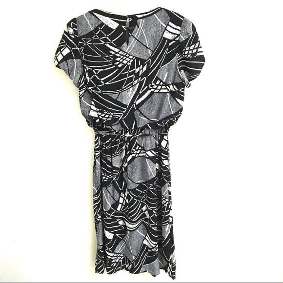 Vintage 80’s Lady Carol geometric print dress 8* - Picture 6 of 12